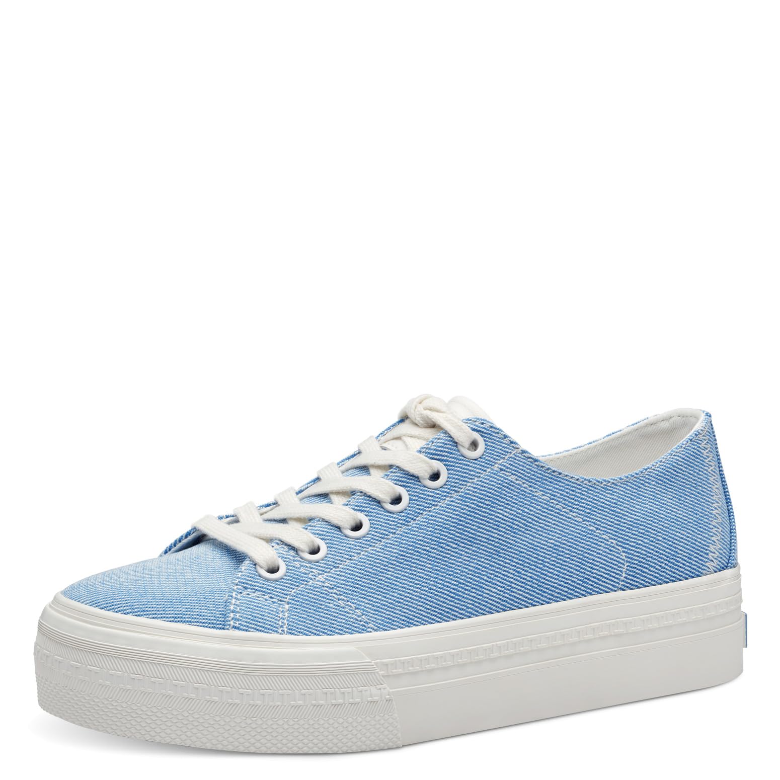 Tamaris Women's Vegan Sporty Lace-Up, lightblue, 4 UK