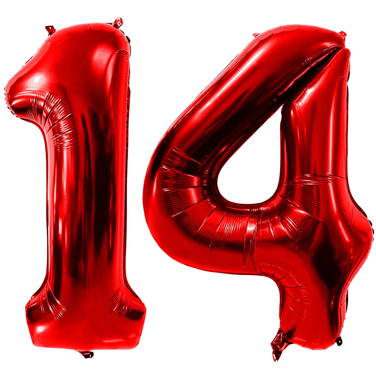 40 Inch Red Number 14 Balloons, Red 14 Balloon, Red Large Foil Number 41 Balloons, Birthday Wedding Anniversary Party Decoration Graduation Ceremony digital Decorations โ image 1