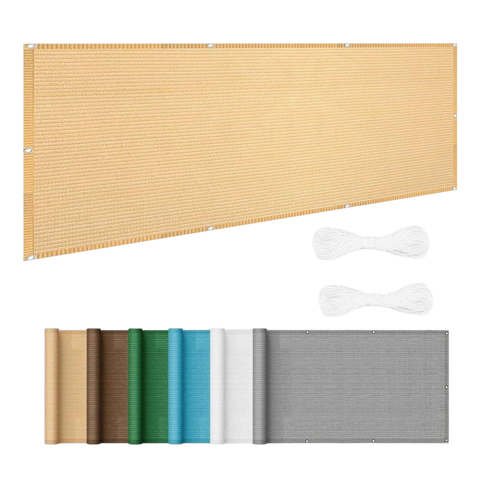Brise vue balcon 360x360 cm crème : protection UV et brise-vent sur mesure