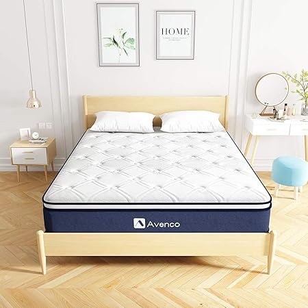 Amazon Avenco マットレス ダブル 高反発マットレス 天然ラテックス ベッドマットレス 極厚25cm ベットダブル 体圧分散 9ゾーン構造 ダブルベット ポケットコイルマットレス 圧縮梱包 通気 並行配列 140 195 25cm 折りたたみマットレス オンライン通販