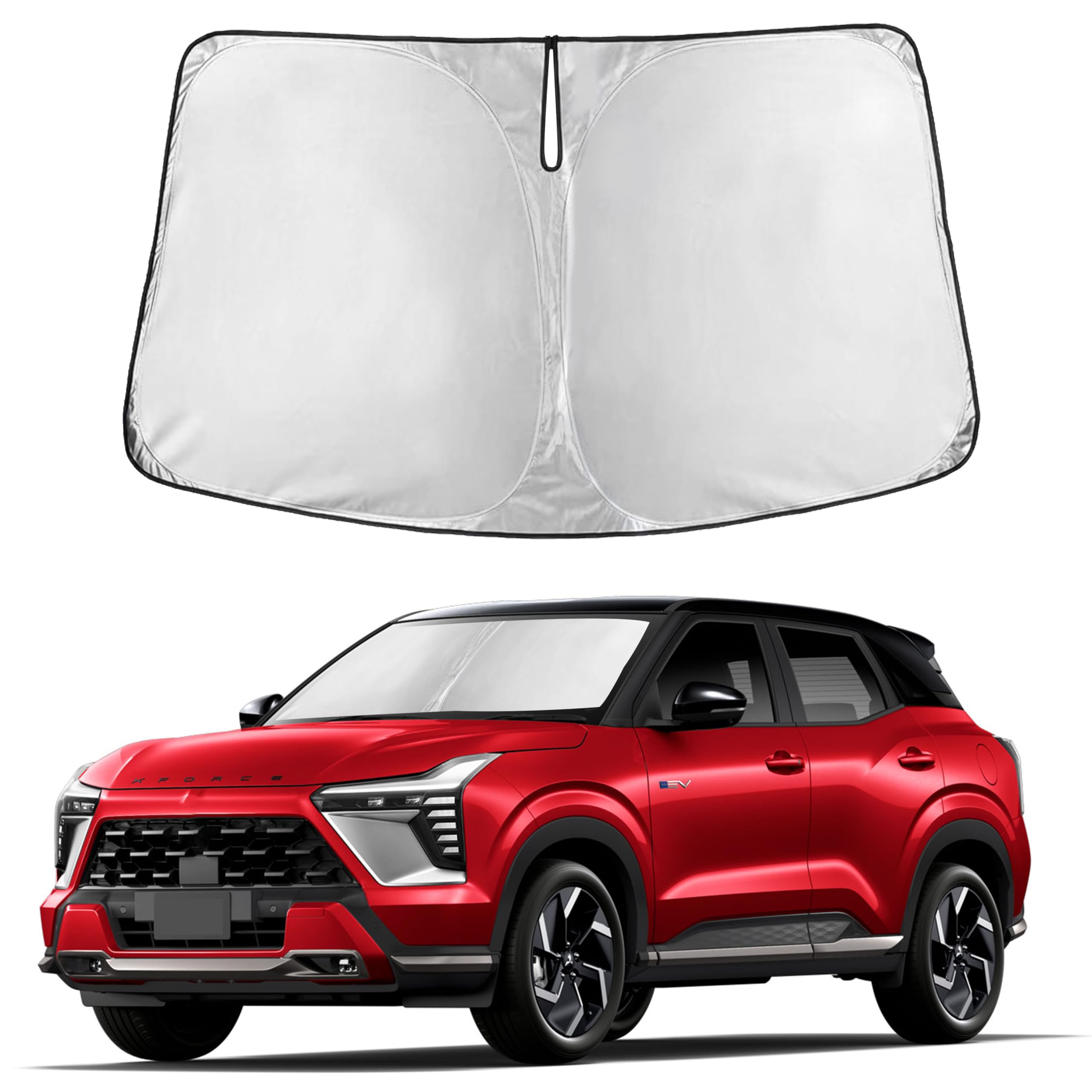 Autovir Windshield Sun Shade Fit for 2022-2024 2025 2026 Mitsubishi Outlander Sunshade, Front Car Window Shades Sun Visor, Blocks UV Rays & Heat, Car Accessories Fit for Mitsubishi Outlander 2022-2026