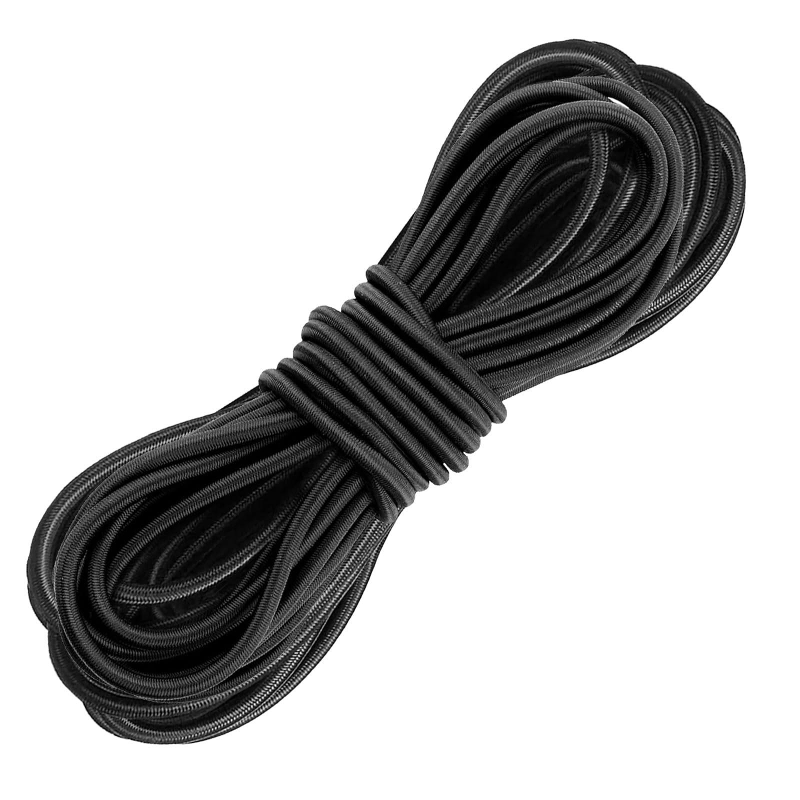 Rjayaa Black Bungee Cords 6Mm X 10M Elastic Shock Bungee Cords Rope Tent Pole Elastic Cord Straps String For Outdoor Camping Hiking