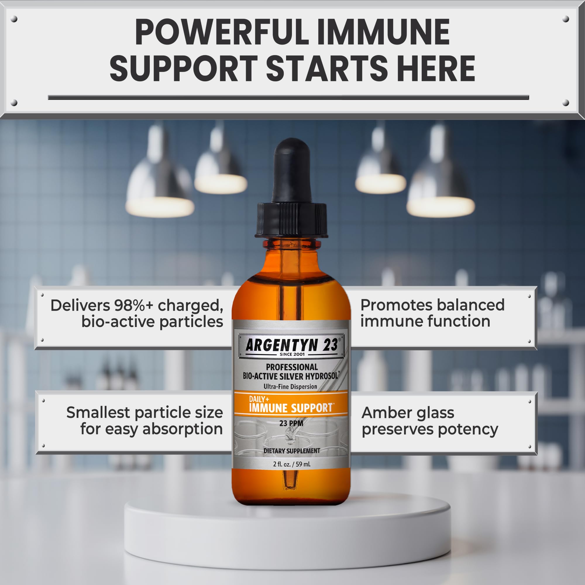 Argentyn 23 Professional Immune Support, Colloidal Silver, 2 fl oz (59 mL) — Amazon image 2