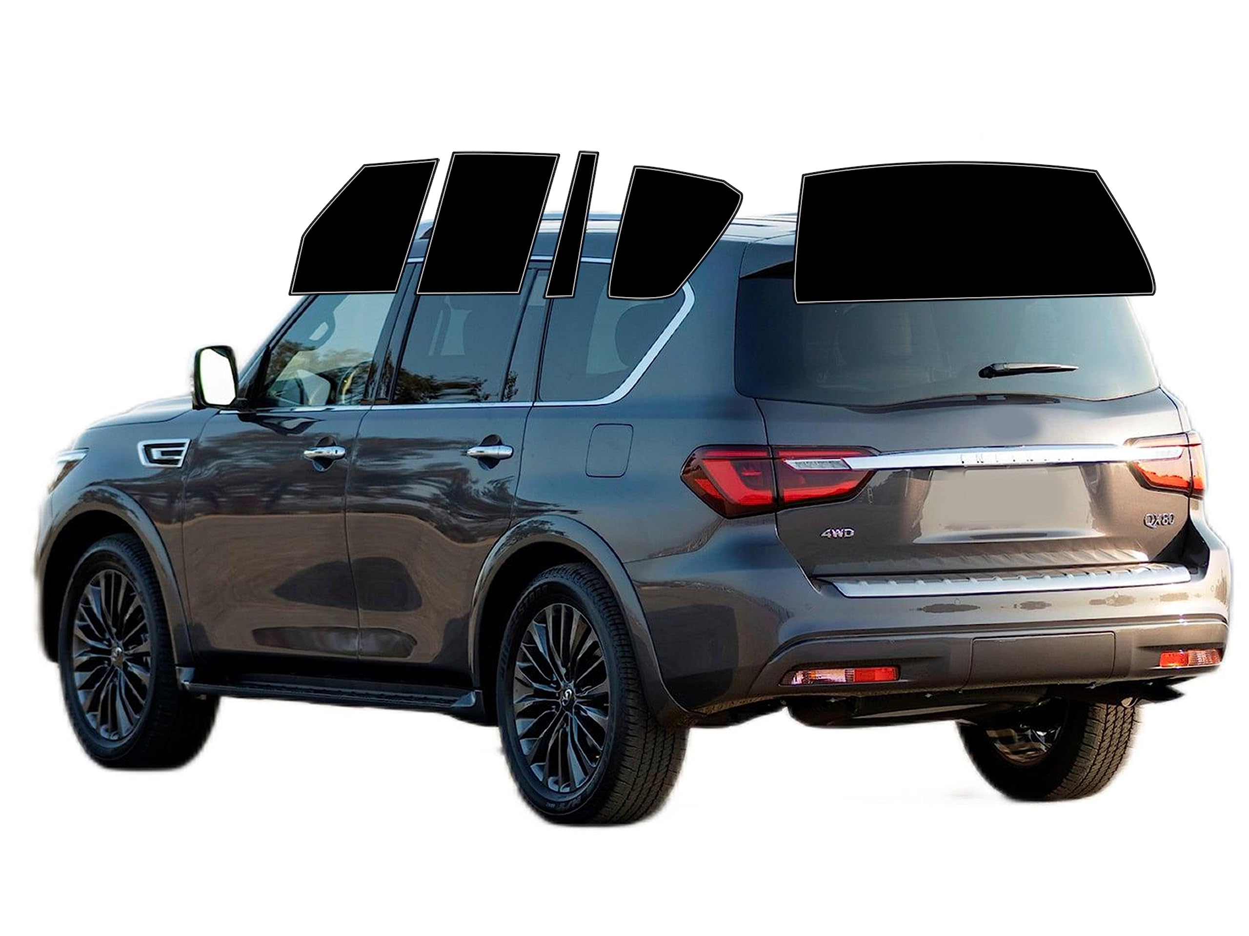 AUTOTEK Precut Windows Tint Film All Sides Cars Sun Blocking Protection Privacy Anti Shatter Glass 2 Ply Film Any Tint Shade kit for Infiniti QX80 2014-2024