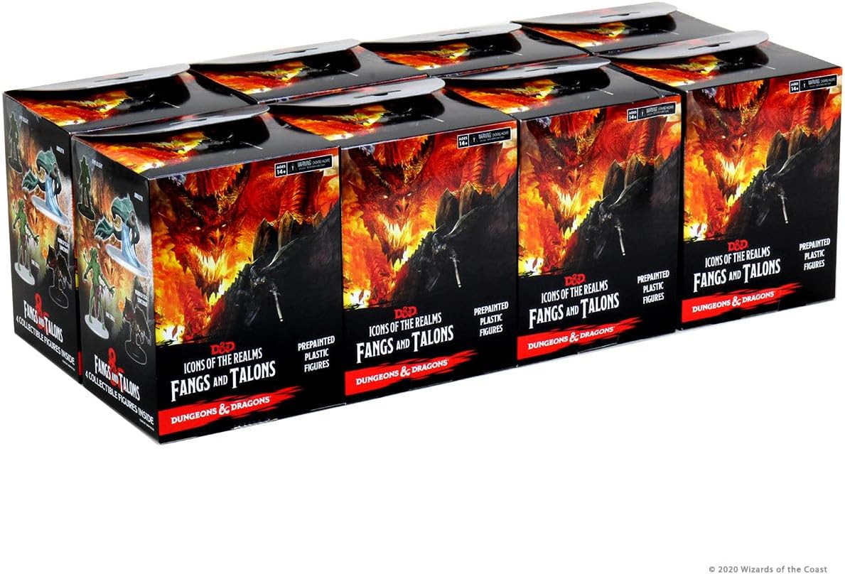 Dungeons & Dragons Icons of the Realms Fangs & Talons Booster Brick (8) Minis
