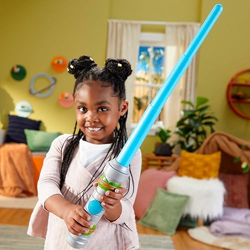 Miniatura 4 de Star Wars Young Jedi Adventures, Nubs - Sable de luz extensible azul, juguetes preescolares para niños y niñas de 3 años