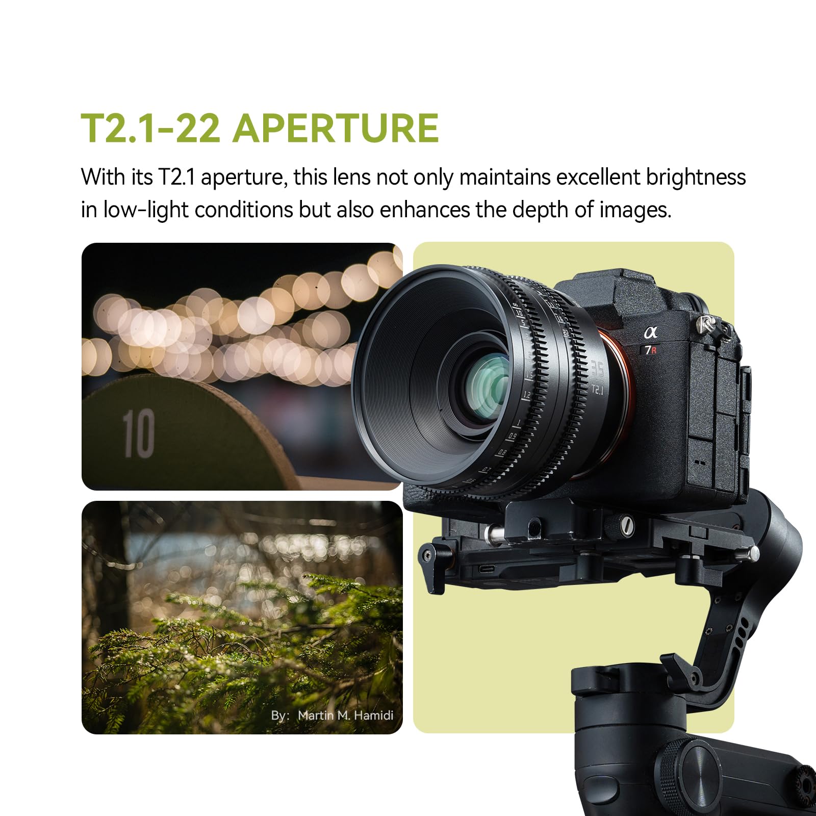 TTARTISAN Objectif double Bokeh Cine T2.1 35 mm compatible avec Canon RF Mount Full Frame Mise au point manuelle Objectifs d'appareil photo sans miroir (35 mm, monture RF)