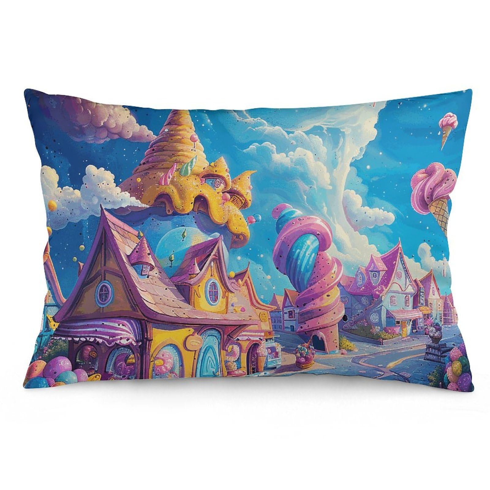 NTVOWPZO 2 Pack Decoration Throw Pillow Covers 12 "x20 Pillowcases Covers Ice Cream and Candy Pillowcases Modern Farmhouse Home Decor Sofa Cushions Covers for Couch Bed Living Room