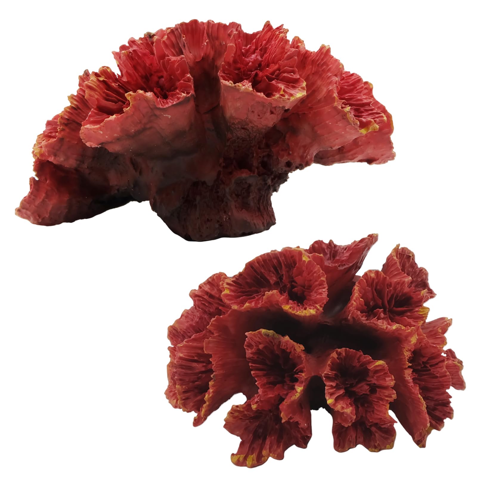 Deco Aquarium, Artificielle Deco Corails Aquarium Plante, Coraux Orange Décoration D'aquarium, pour Décoration Aquarium à Poissons, Aménagement Paysager, Balances D'aquarium (Orange)