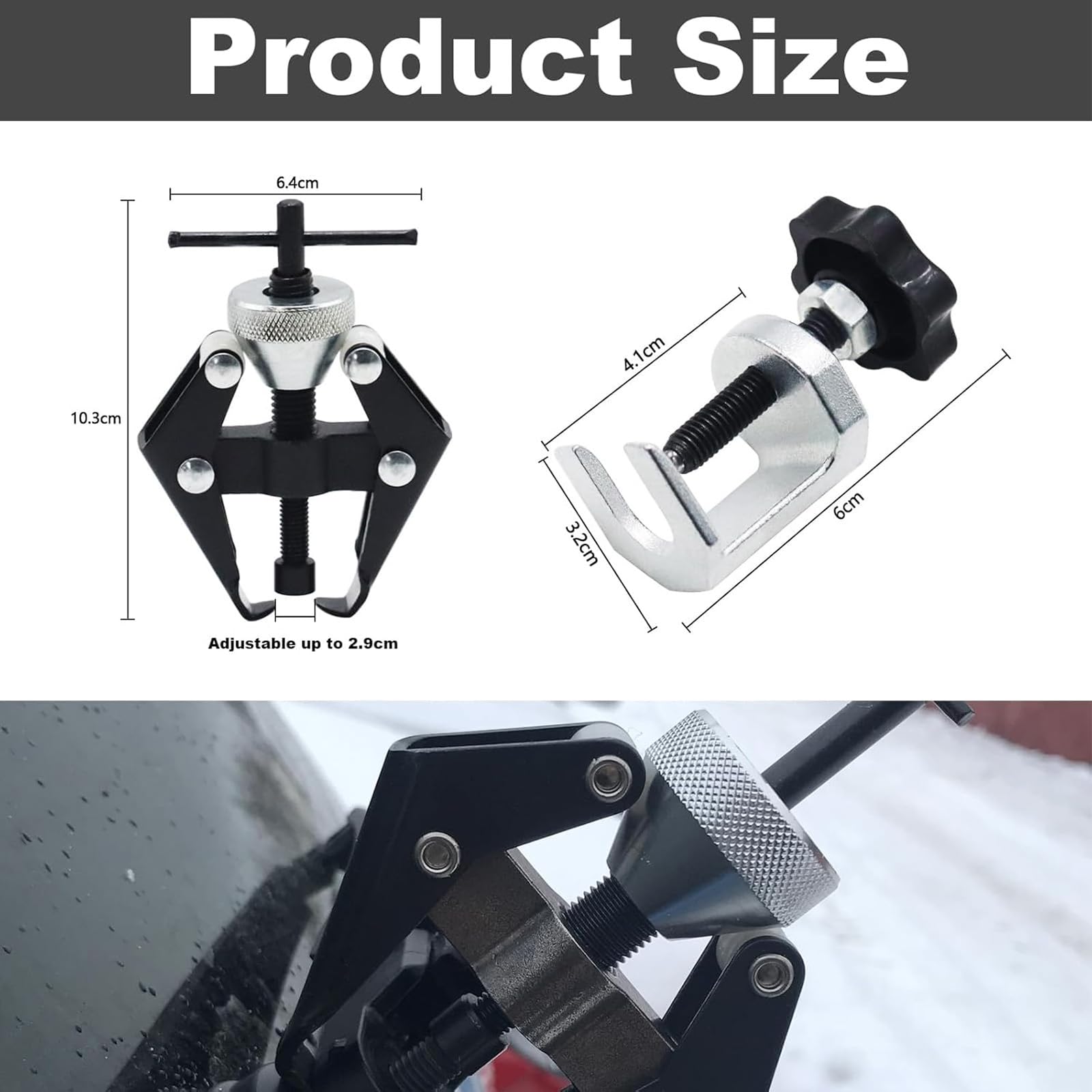 3 Pezzi Estrattore Tergicristallo Auto, Universale per Braccio del Tergicristallo, Estrattore Cuscinetti Regolabile 9-30mm Adatto per Il Settore Automobilistico Attrezzi Tergicristalli