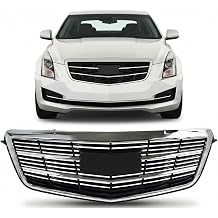 Front Center Bumper Grille Assembly Chrome Mesh For 2015-2019 Cadillac ATS