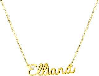 Awegift Personalized Name Necklace 18K Gold Plated New Mom Bridesmaid Gift Jewelry for Women