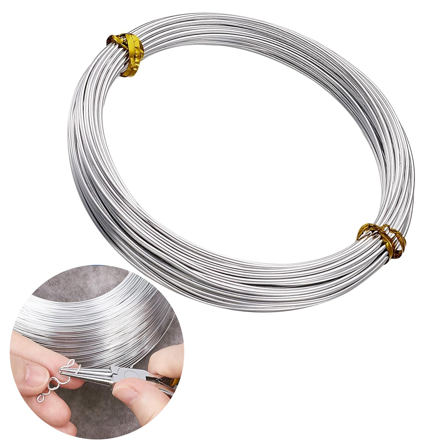 30m 18 Gauge 1mm Aluminum Craft Wire for Jewelry Making, DIY Crafts, Floral Arrangements, Bonsai, and Beading