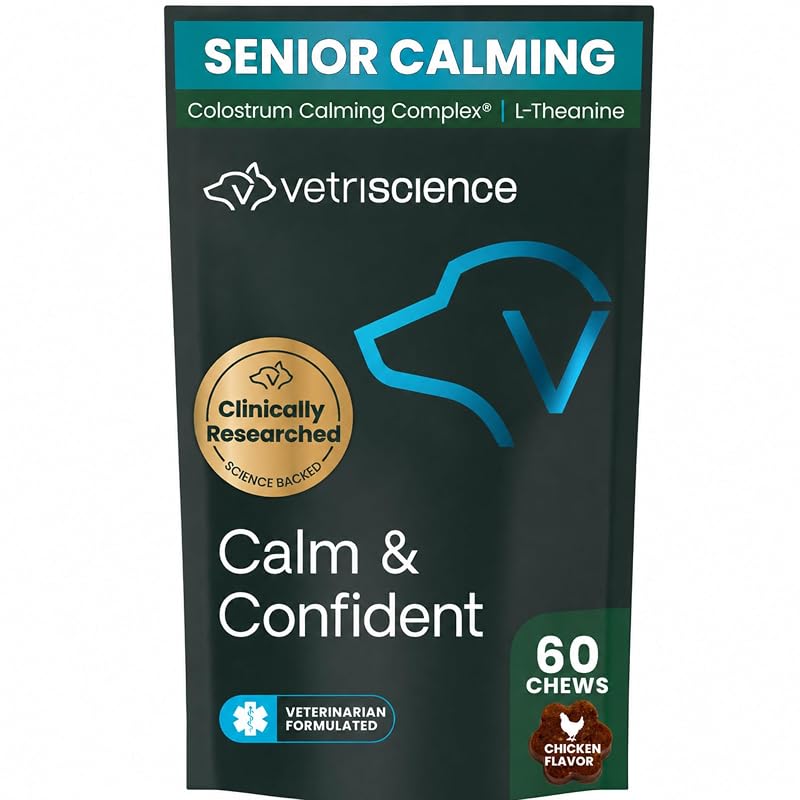 Suplemento para cães idosos VETRISCIENCE Senior Calm & Confident, sabor frango, 60 unidades