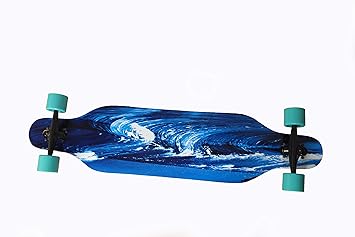 IRIS Drop Through Long-Board - Maple Skateboard with Graphic Design - Complete Skateboard Cruiser for Cruising, Carving, Free-Style and Downhill, 42 Inch x 9.5 Inch (L*W)