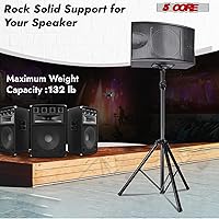 Vista 6 de 5 Core Soporte de altavoz trípode resistente ajustable para escenarios PA DJ y eventos de altura telescópica de hasta 72 ″ Montaje universal