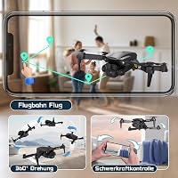 Toladrone TD12 Mini Drón 90° Állítható Kamerával - Összecsukható FPV Quadcopter Optikai Pozicionálással, Kezdőknek és Haladóknak, 2 Akkumulá 4
