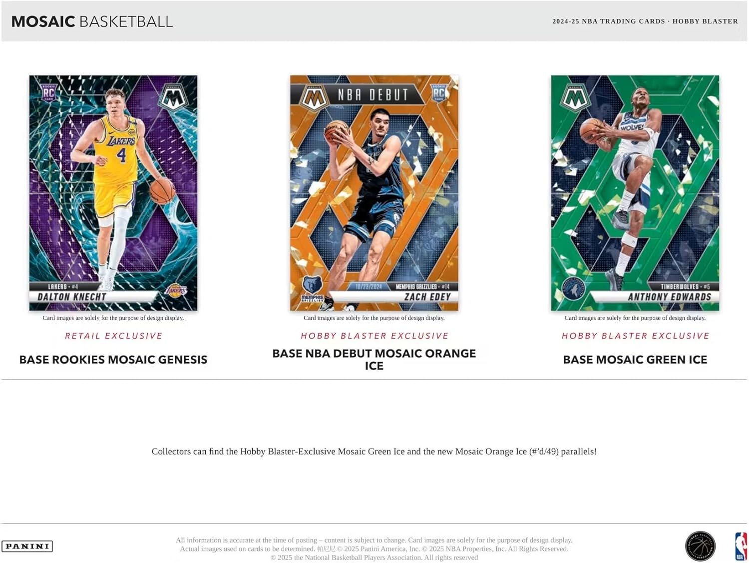2024-25 Panini Mosaic Basketball Hobby Exclusive Blaster Box