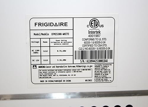 Miniatura 8 de Frigidaire EFMIS308 - Mini nevera portátil para bebidas con apertura superior, capacidad para 6 latas o 4 L, asa de transporte similar al cuero,