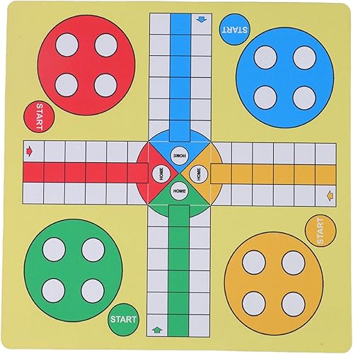 Miniatura 5 de Flying Chess Board Game Set Premium Rubber Cloth Travel Family Toy with 16 Chess Pieces Storage Bag and Dice for Home Party Office Indoor Outdoor Fun