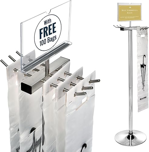 Alpine Wet Umbrella Bag Stand - Umbrella Bags Disposable with Stand, Wet Umbrell