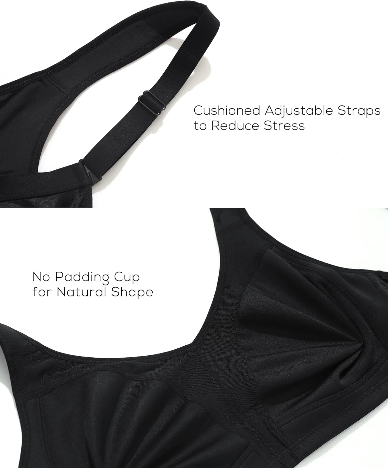 DELIMIRA Women's Minimizer Bras Full Coverage No Underwire Plus Size Comfortable Wireless Unlined Bra