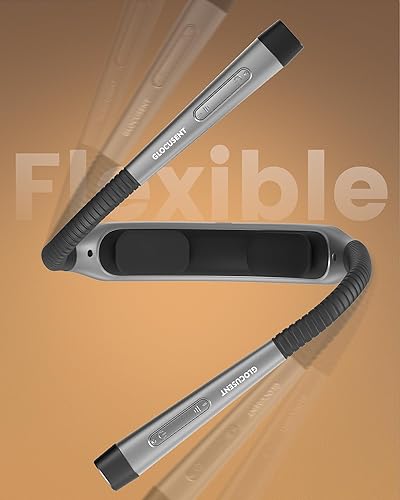 Miniatura 8 de Glocusent Luz de lectura ergonómica, luz recargable de 1600 mAh para libros durante 100 horas, 3 colores y 5 brillo, luz de cuello con