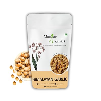 ManHar Organics Kashmiri Garlic (Lehsun) 60 grams, A Taste Of Himalayan Tradition, Premium Himalayan Single Clove Garlic