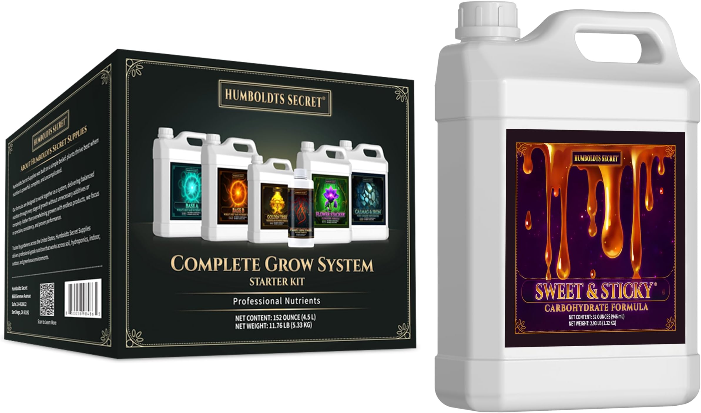 Starter Kit Pack – World's Best Indoor & Outdoor Plant Fertilizer and Nutrient System w/Sweet & Sticky – Carbohydrate and Saccharide Energy Source – Energy for Plants – (32 oz)