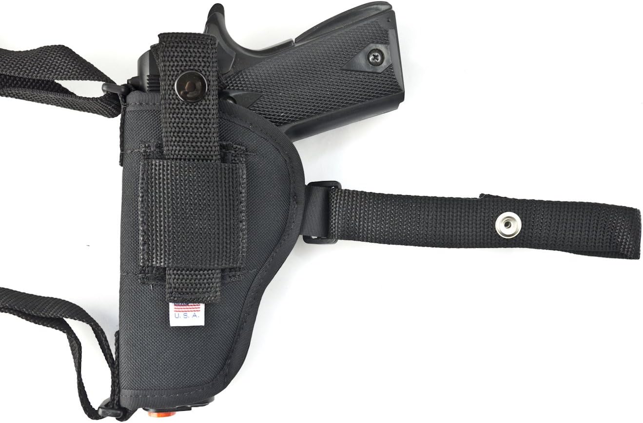 OUTBAGS USA NSH29 (Right) Nylon Horizontal Shoulder Holster w/Double Mag Pouch. Family Owned & Operated. Made in USA