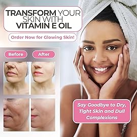 Vitamin E Oil by Leven Rose 75,000 IU per oz 100% Natural, Organic, Pure Vitamin E Oil for Skin, Face, Hair, Nails, and Scars, 4 oz