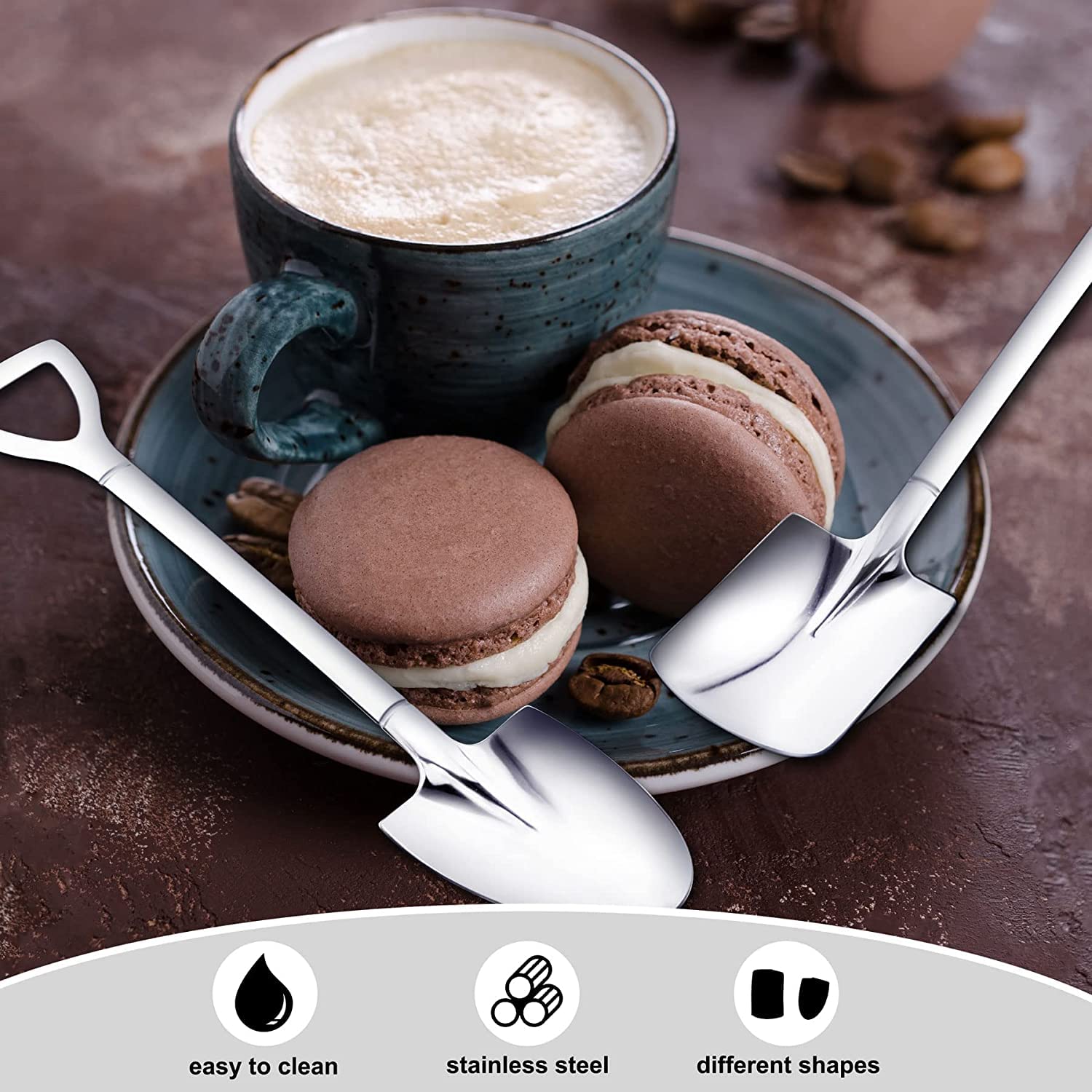 Cucchiaio Svezzamento 10 Pezzi Cucchiai Creativi A Forma Pala, Cucchiaini Da Caffè I Can Spoon