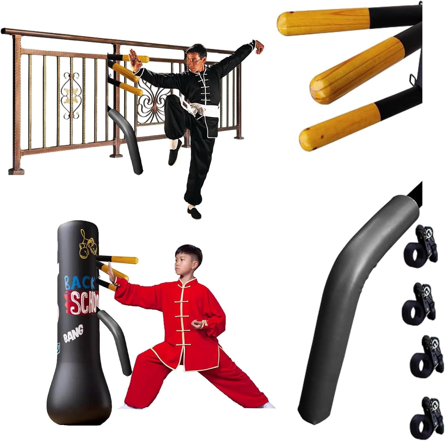 Wing Chun Dummy Spring Practice Kung Fu Punching Lebanon Ubuy
