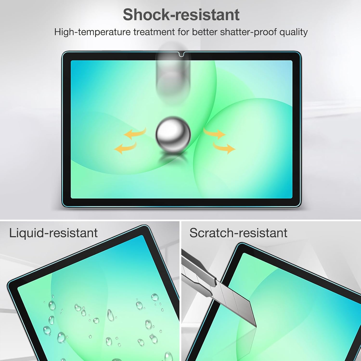 ProCase 2 Pack Screen Protector for Galaxy Tab A11 Plus 2025 / Tab A9 Plus 11 Inch 2023, HD Tempered Glass 9H Film Guard for Tab A11+ / A9+ 5G 11"