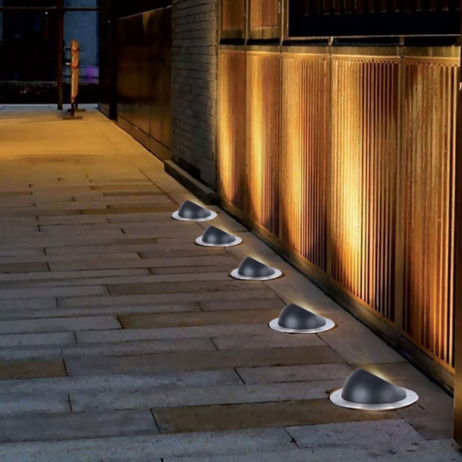 Luz De Paisaje LED De Suelo - Foco Empotrable COB For Exteriores, Ip65 Impermeable AC220V, Focos De Pared De Fondo, Luces Subterráneas con Cabezal Inclinable, For Césped/jardín(Red,18W)