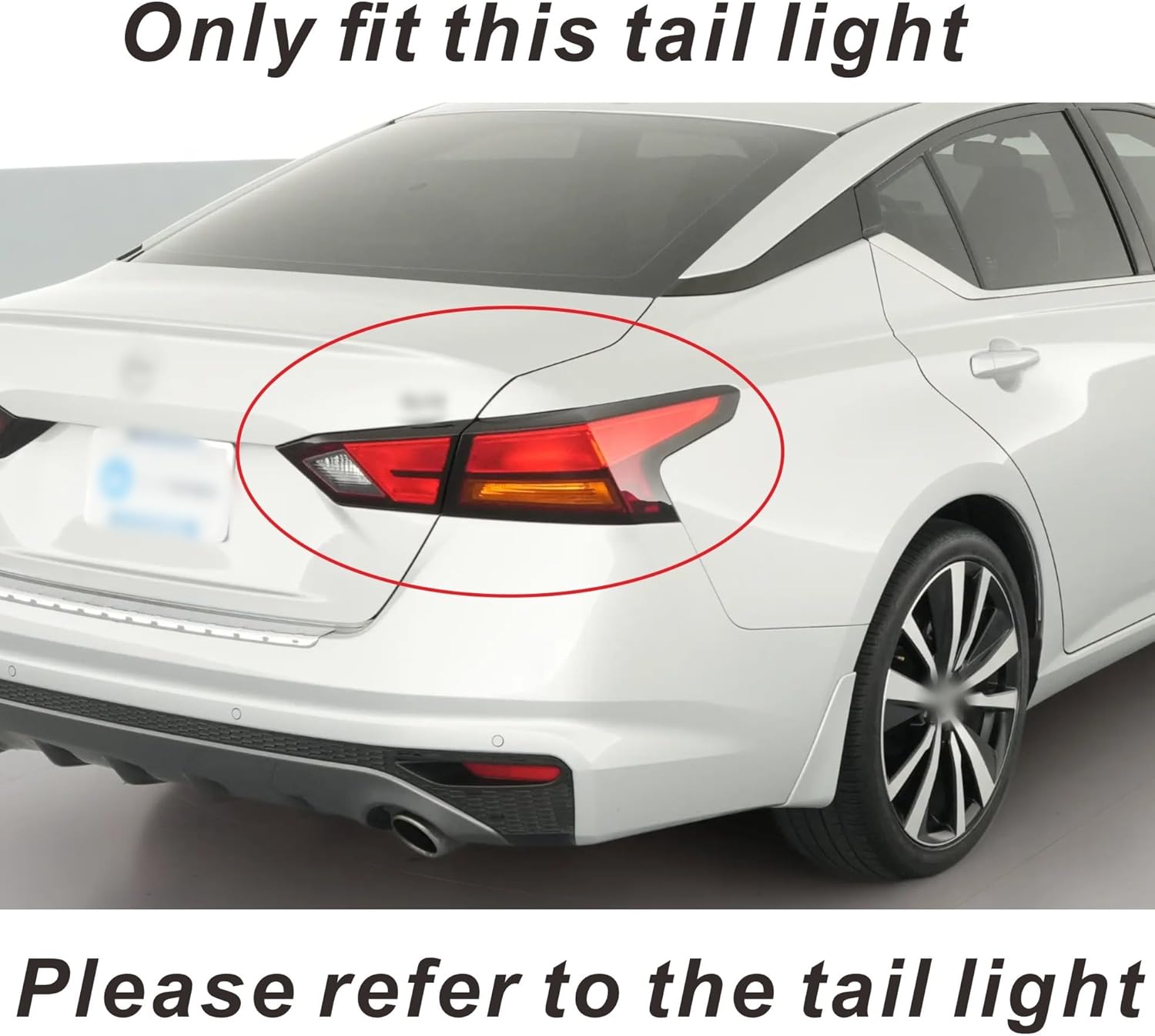 Smoked Black Tail Light Lamp Tint Cover Guard Trim Decoration Exterior Accessories for Nissan Altima 2019-2025
