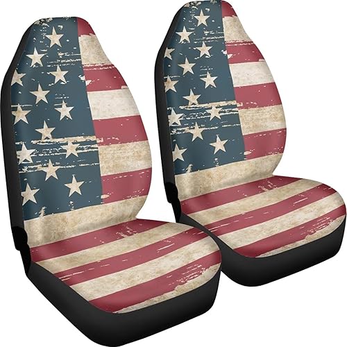 Miniatura 3 de ELEQIN Funda de asiento de coche con flores africanas, protector universal para asiento delantero, color negro, fundas interiores antideslizantes