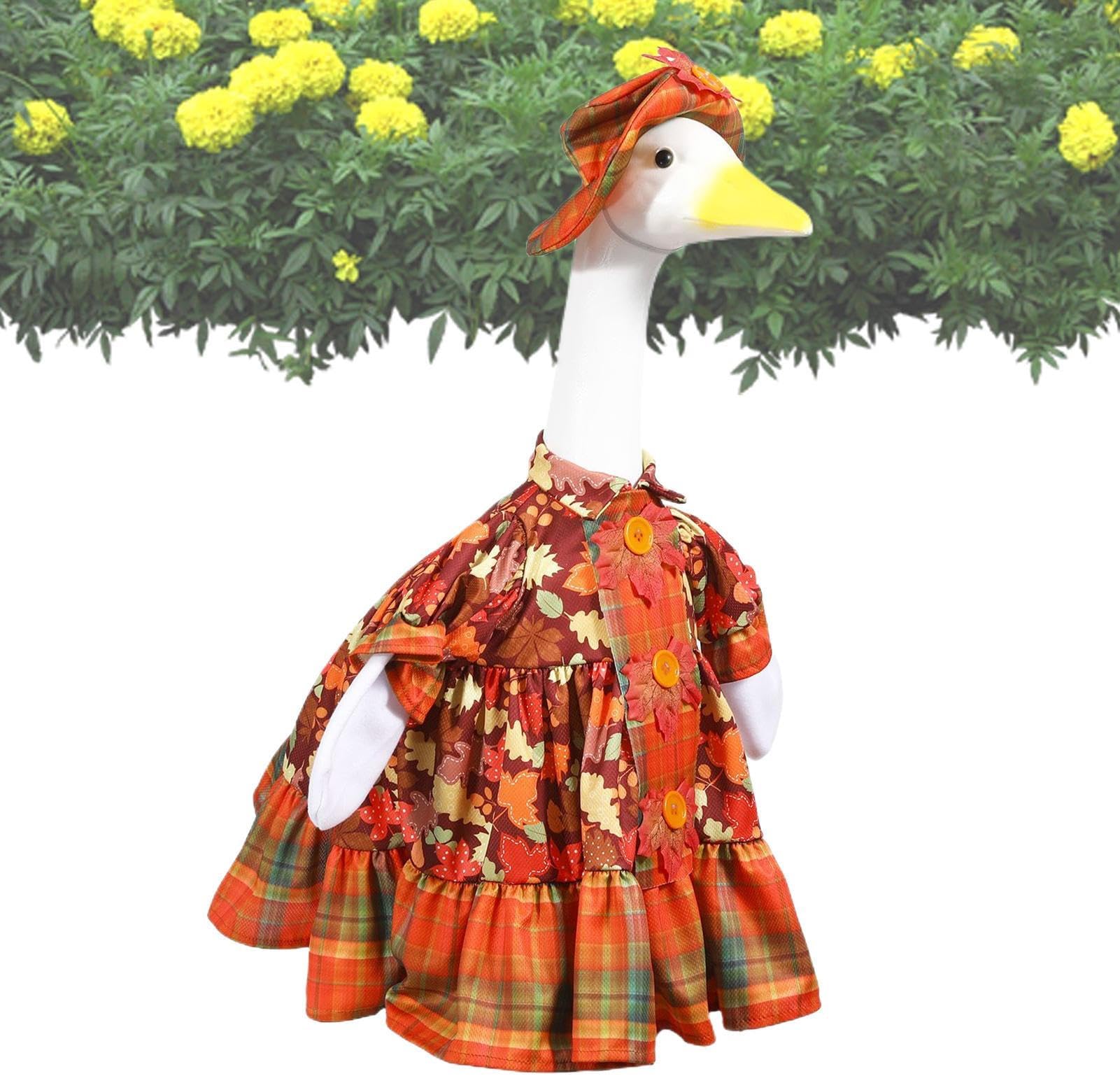 Porch Costume Set for Animal Sculpture - Garden Sculpture Outfit Set,Animal Figurine Autumn Maple Leaves Clothing Kit | for Lawn Garden Terrace Party Family Gathering Yard