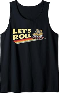 Retro 70s 80s Roller Skating Let's Roll Vintage Skate Tank Top