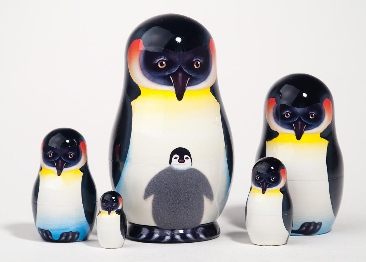 Emperor Penguin Nesting Doll 5pc./5"