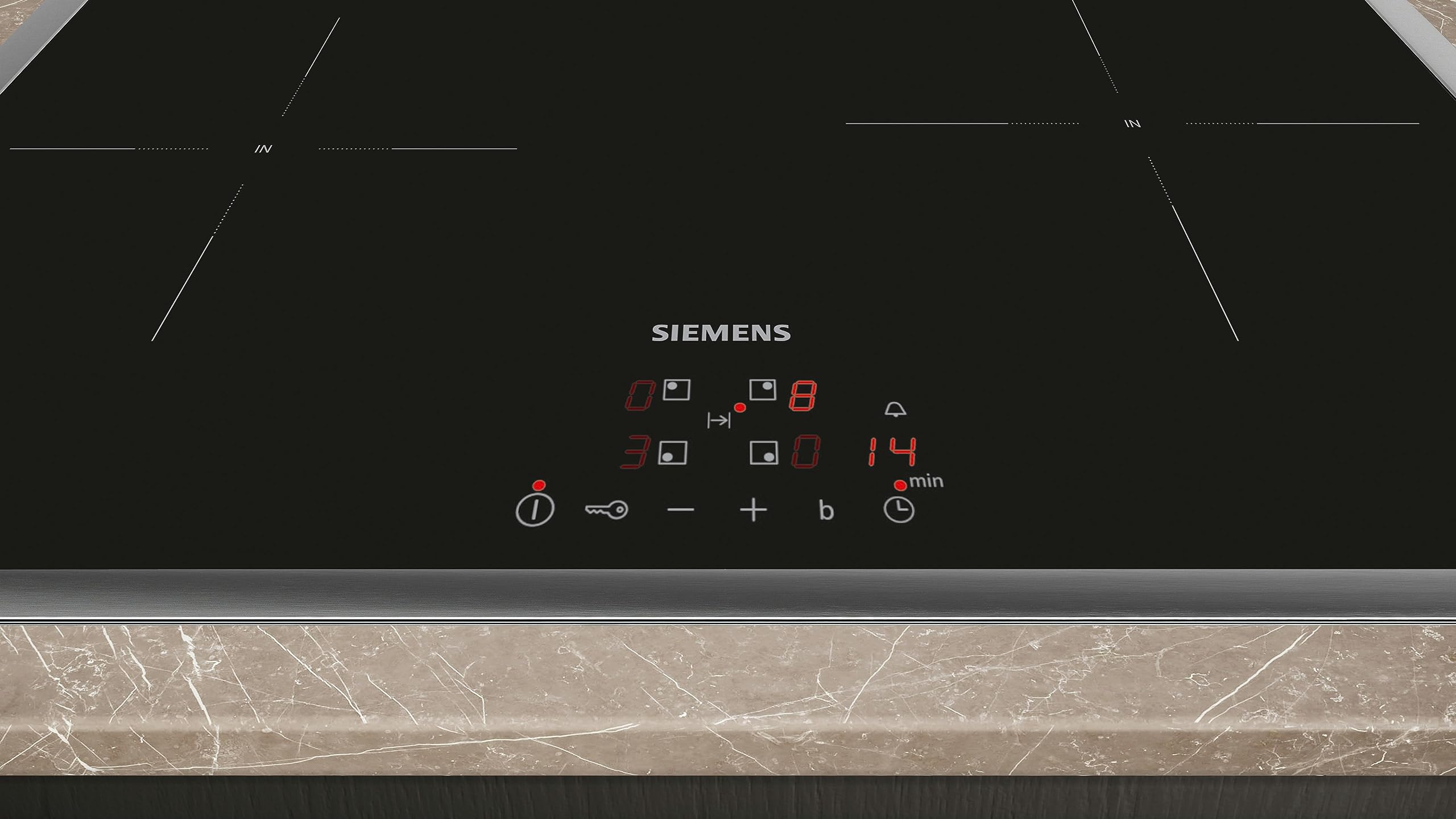 Siemens iQ100 płyta indukcyjna 60 cm z ramą EH645BEB6E | Zabezpieczenie przed dziećmi, funkcja timera, wskaźnik ciepła resztkowego, ceramika szklana