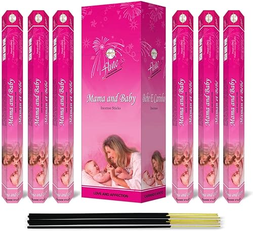 Miniatura 4 de Flute Mama & Baby Premium - Varillas de incienso de 9 pulgadas, paquete de 120 varillas, fragancia dulce calmante para mamás y pequeños