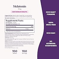 Vista 6 de Natrol Melatonin 10mg Fast Dissolve Tablets - Citrus Flavor, 100 Count, Sleep Support, Fast Dissolve Melatonin for Adults, 100-Day Supply