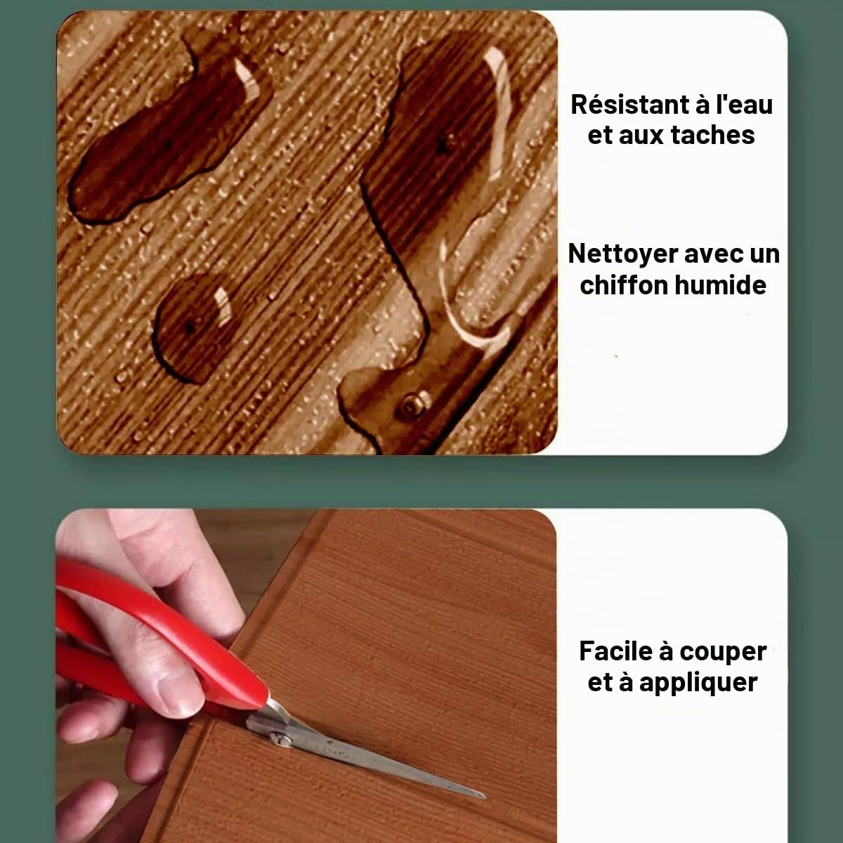 Papier peint adhésif mural 10 pièces (5,39 m2) 3D adhésif panneaux muraux briques panneaux muraux décoratifs 3D pour mur autocollants muraux, pour cuisine, salon, salle de bains, 77 x 70 cm, chêne