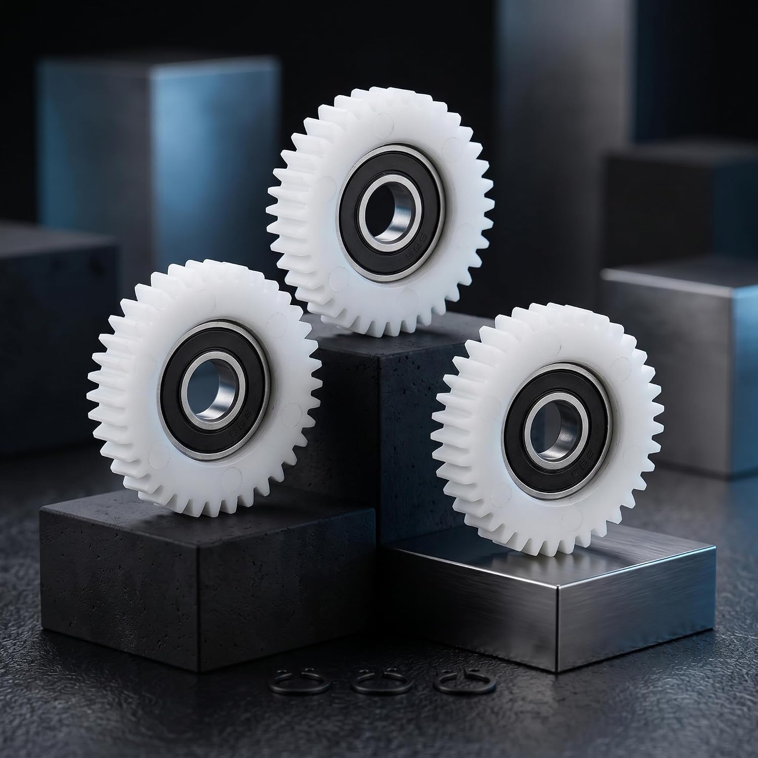 36 Teeths Nylon Gears, Pr 3Pcs 36 Teeth 38mm Nylon Electronic Motor Gears fessional Accessory for Electrical Motor Clutch Gears Nylon 36 Teeth Planetary Gear