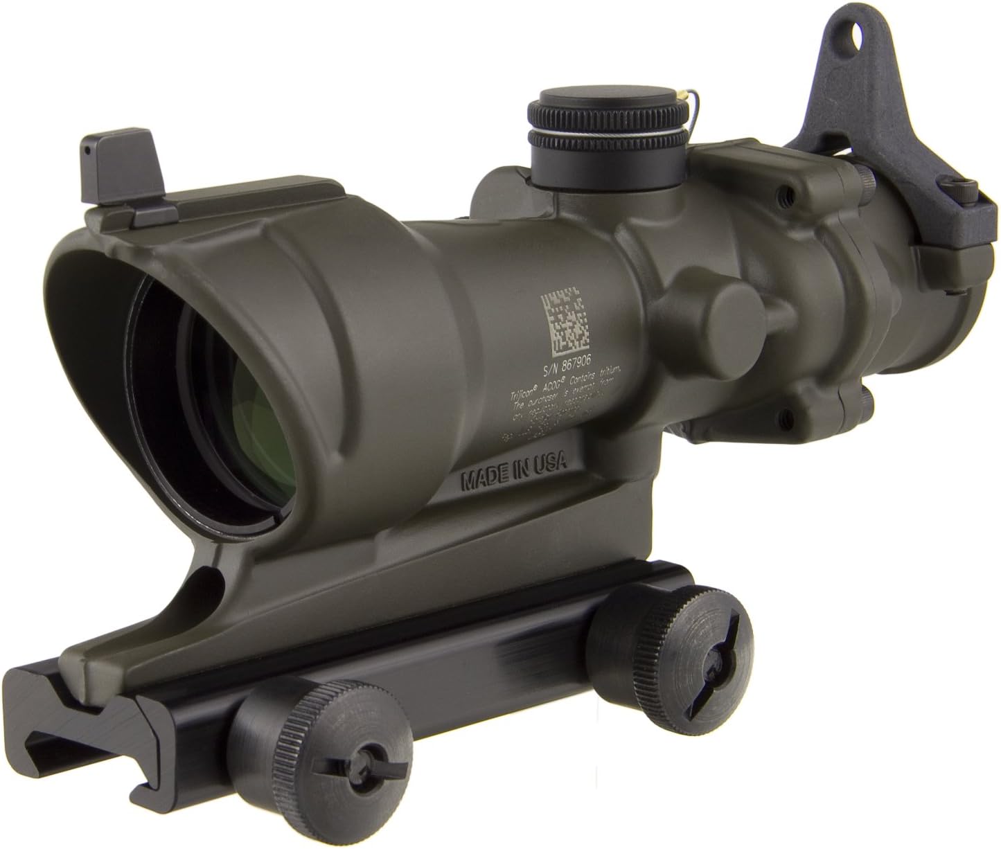 Trijicon ACOG TA01-D-100318 4x 32 Tritium Only, Center Illuminated Amber Crosshair .223 Reticle Scope, OD Green