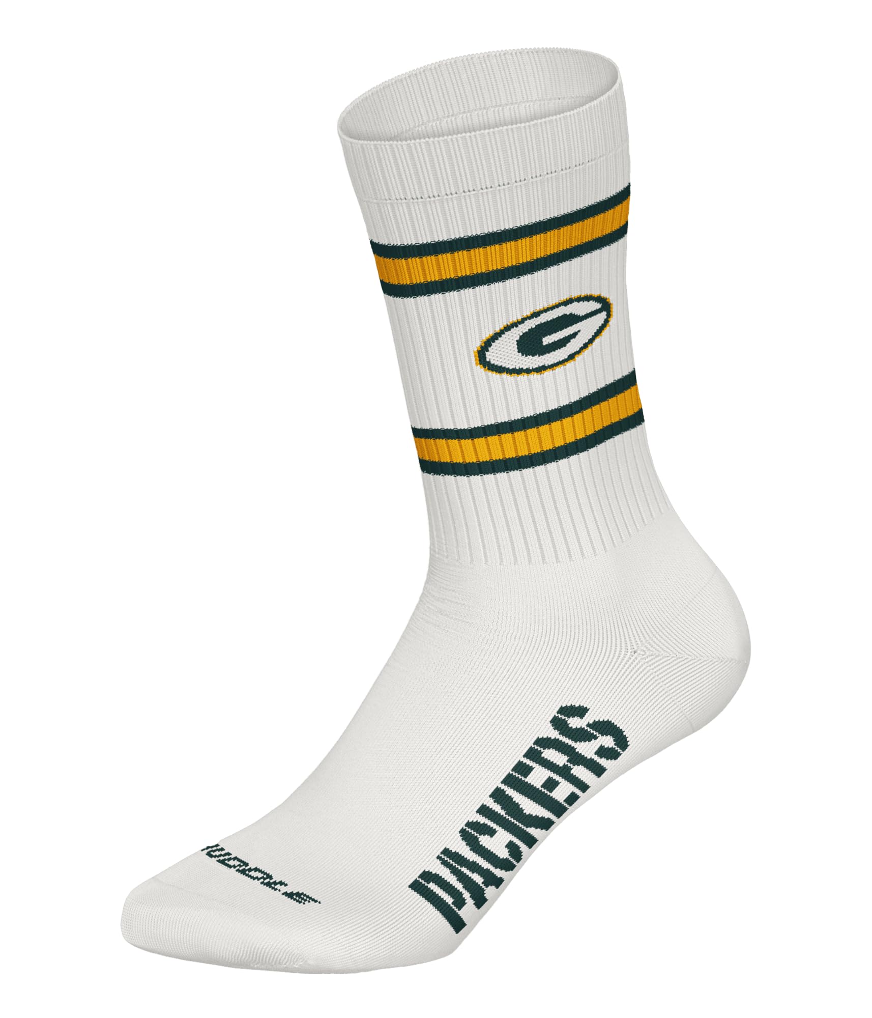 GREEN BAY PACKERS 3pk Crew Socks - GRN/WHT/YEL - 43/46