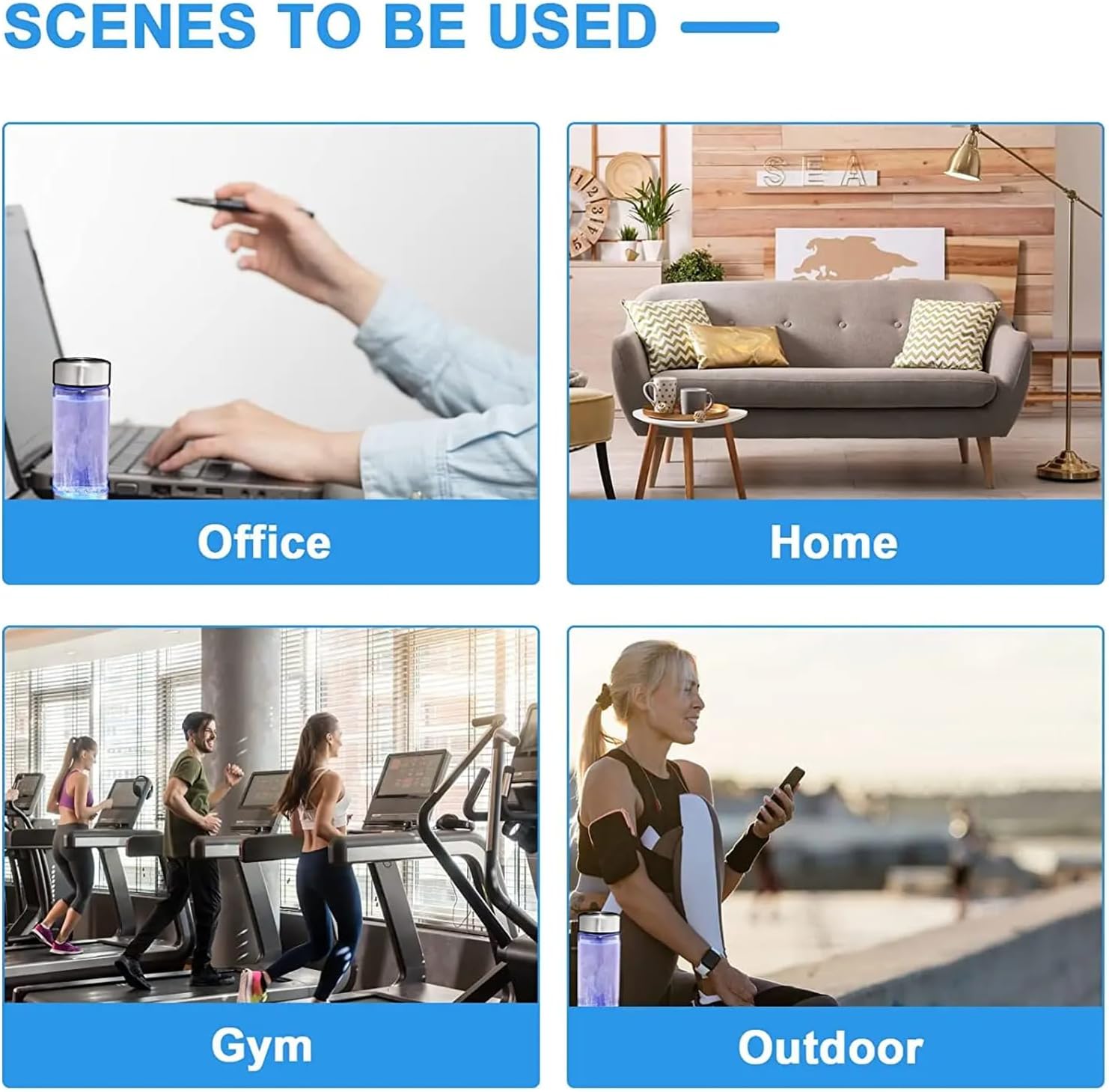 Portable Hydrogen Water Bottle, Hydrogen Rich Water Generator Bottle for Home, Office and Travel, Hydrogen Water Health Cup with 420ml Capacity