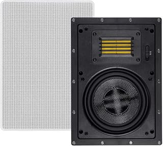 Monoprice Amber in-Wall Speakers 6.5-inch 2-Way Carbon Fiber with Ribbon Tweeter (Pair)