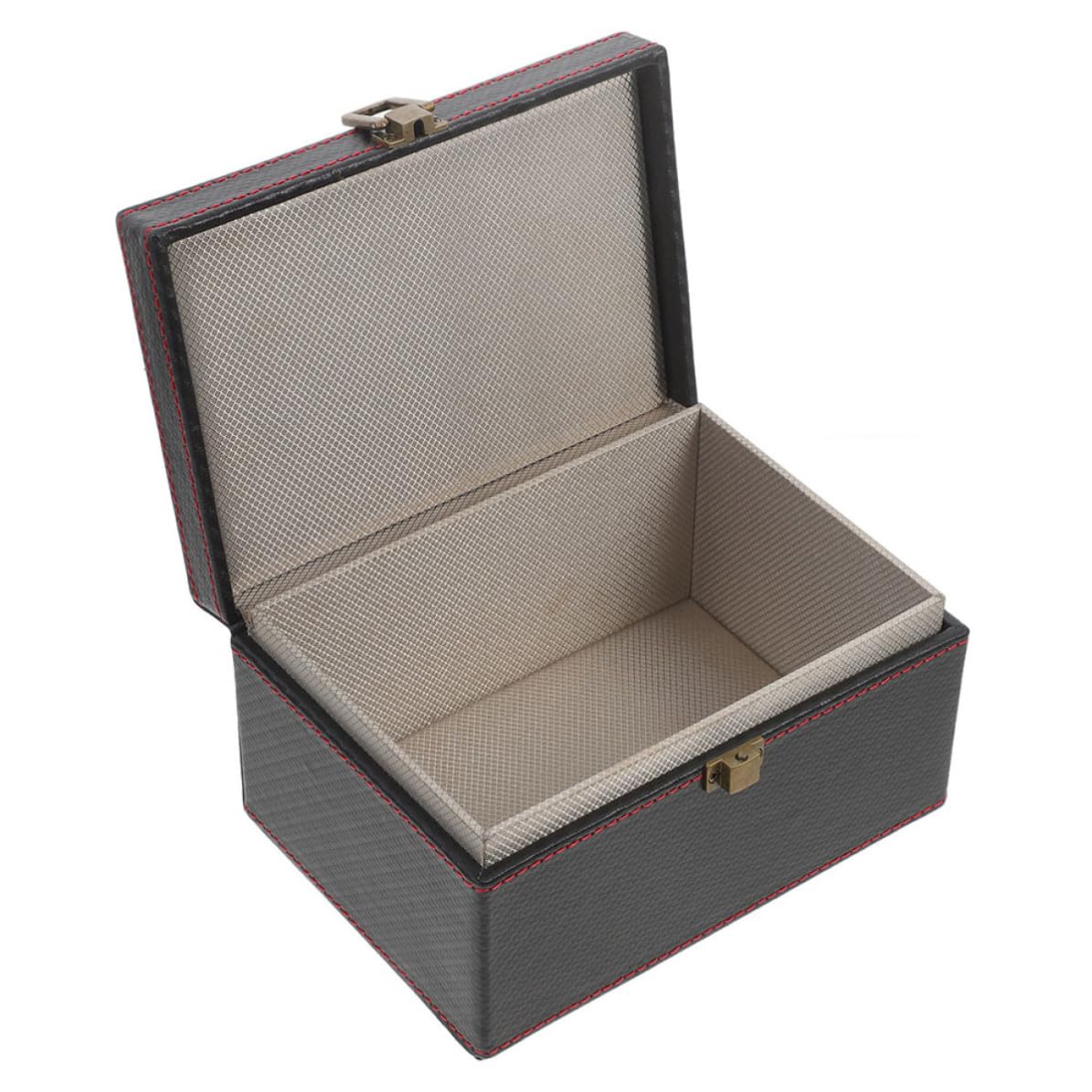 Boîte en fibre de carbone pour clé de voiture en cuir PU chic